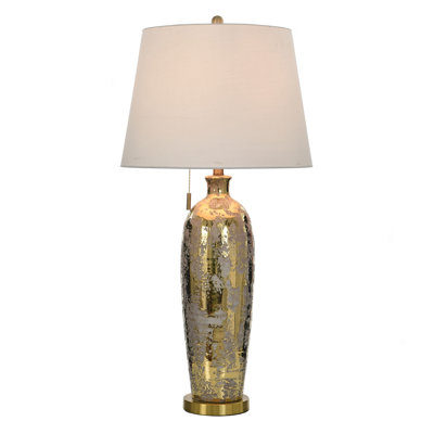 Ceramic Table Lamp - Merken Gold - White Shade