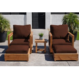 Chatsworth Outdoor 5 - Piece Teak Conversation Set