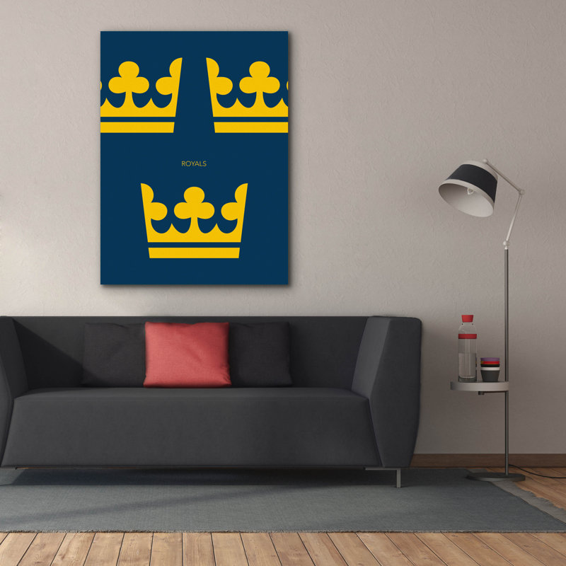 Art mural sur toile Winston Porter «Royals» par Andreas Magnusson, H 54 po x l 40 po x P 1,5 po