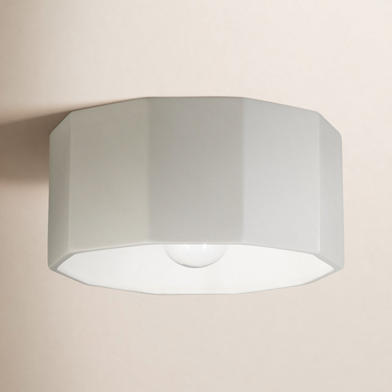 Plafonnier encastré d'extérieur 1 lumière Logan, Blanc mat