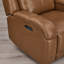 Fauteuil inclinable électrique Mejas en cuir véritable avec port USB-252980485
