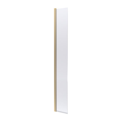 322mm W x 1850mm H Slab Semi-Frameless Wet Room Glass Screens with Clear Glass