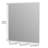 Rectangle Full Length Metal Wall Mirror Set Home Gym Mirror with Tempered Glasses(Set of 3)