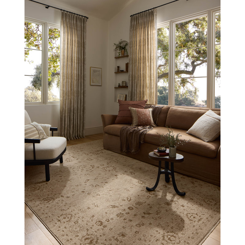Tapis sable / naturel Loloi Haywood, Rectangle 7 pi 10 po x 10 pi