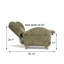 Fauteuils d'appoint multifonctionnels, fauteuil inclinable moderne en tissu olive