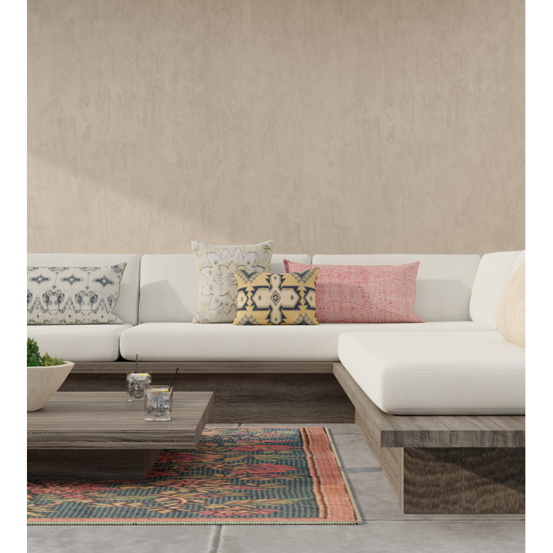 Tapis d'extérieur Wildflower, vert forêt, tapis réversible pour terrasse, porche, terrasse, Rectangle 4pi x 6 pi