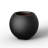11 in. Medium Matte Black Concrete Round Planter / Pot with Upgraded Interior with Drainage Holes for Indoor & Outdoor-518166017-518166028