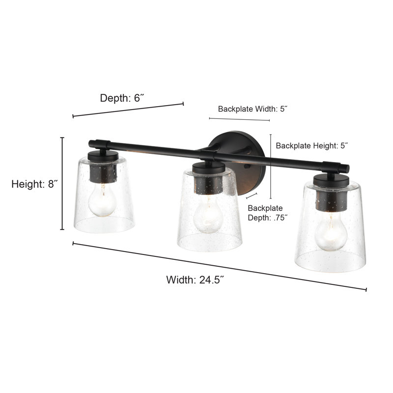 Mundt 3 - Light Dimmable Vanity Light, Brushed Nickel