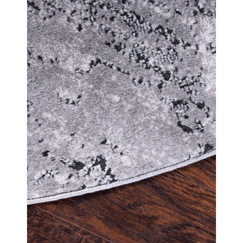 Tapis gris Petronio, Rond 6 pi 1 po