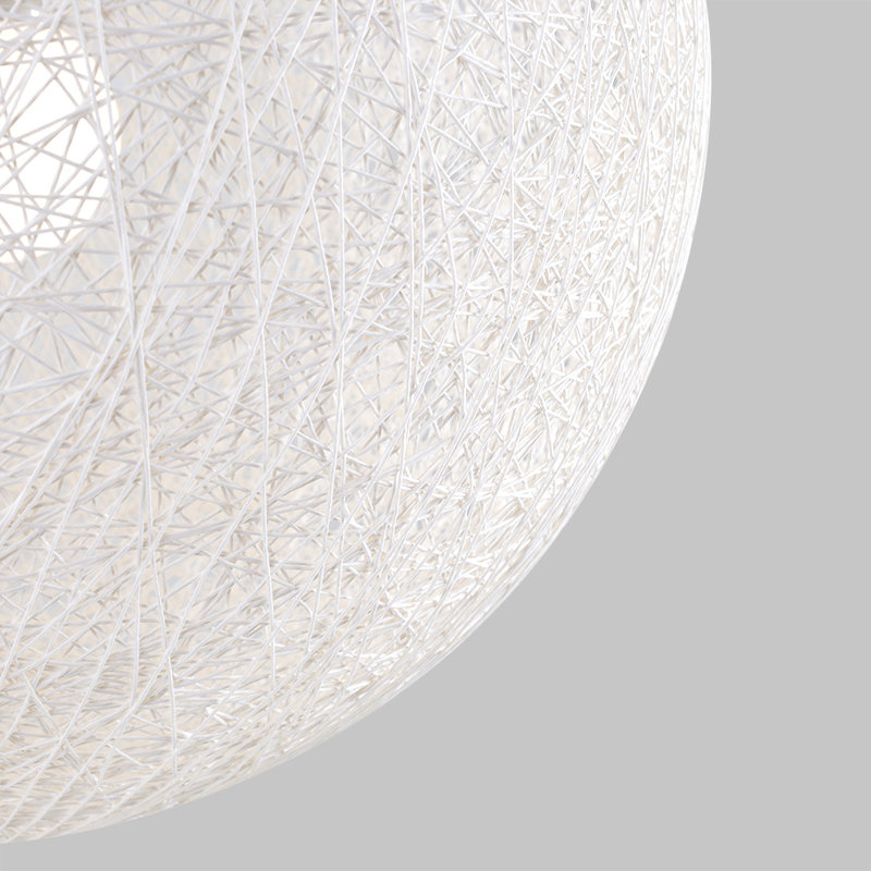 Bjorn 53cm Wicker Sphere Pendant Shade, ES/E27, White