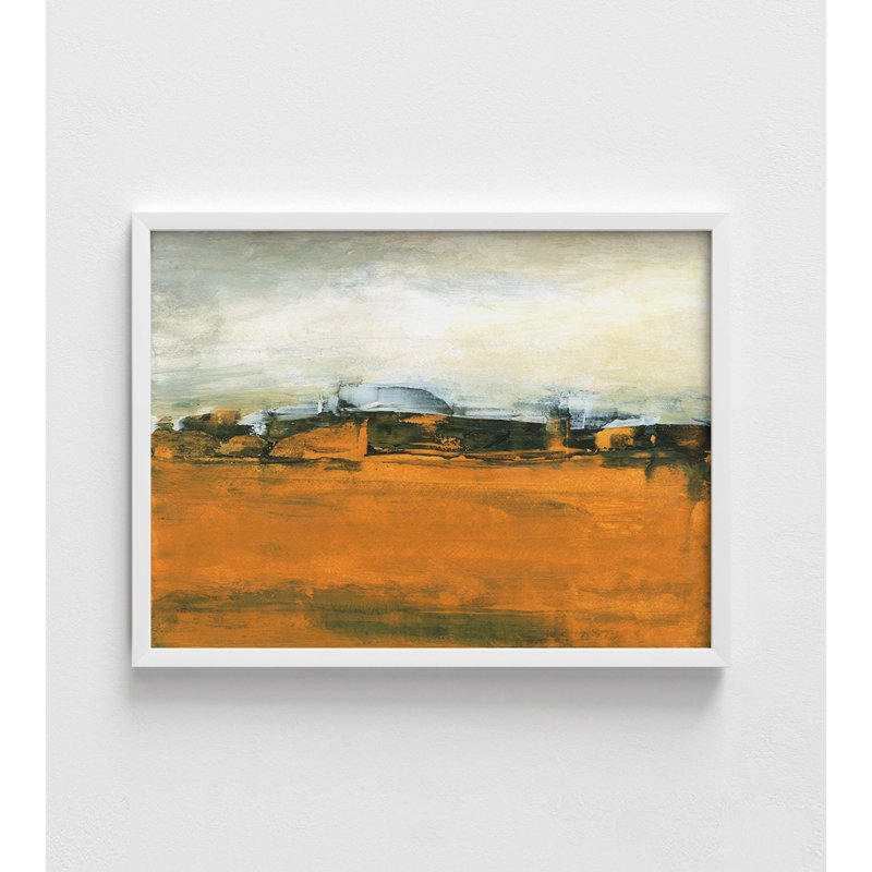 «Reflecting On Summer II» par Sharon Gordon, impression de paysage orange vif, impression de peinture orange Alcide, abstrait orange