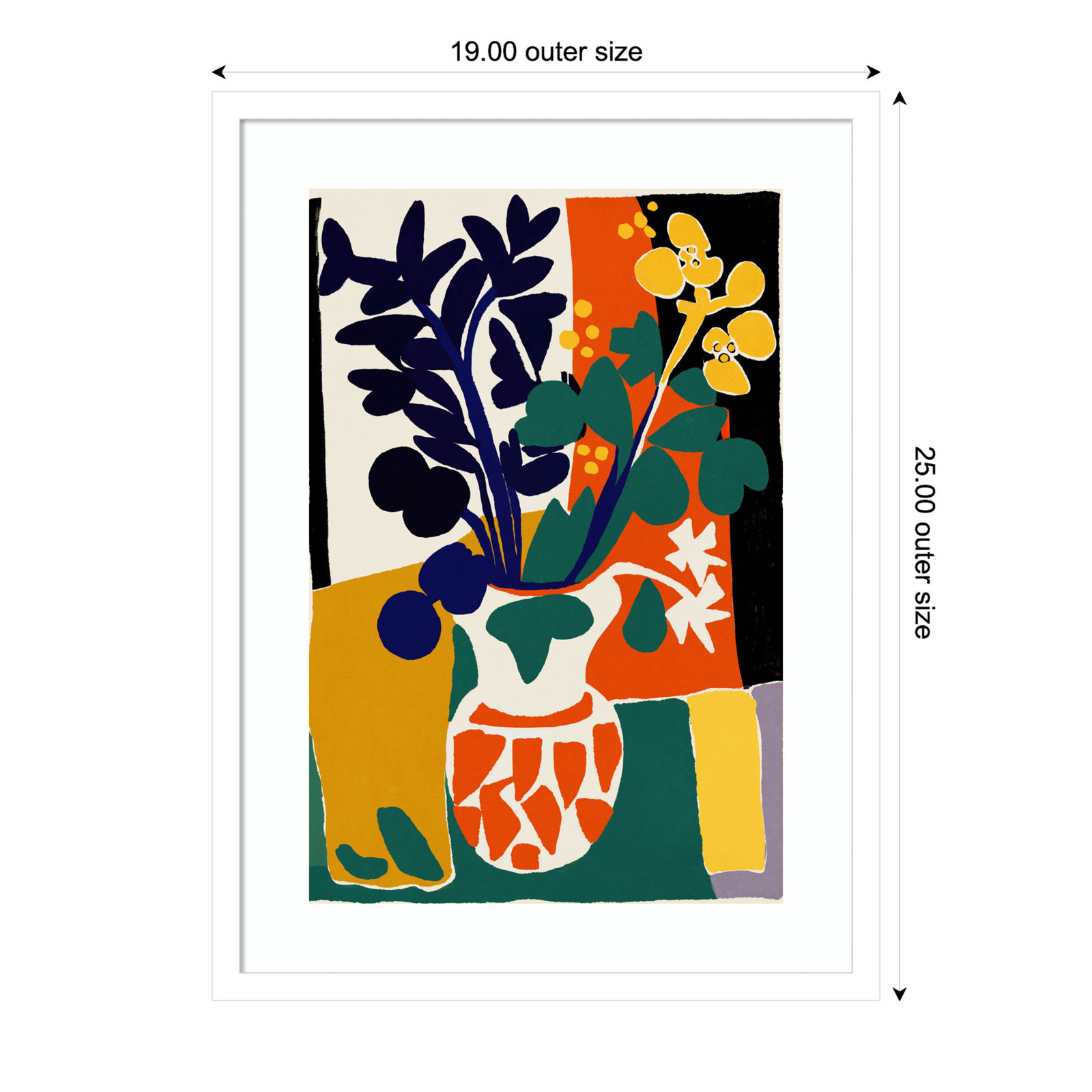 France Floral Impressions by Treechild Wood Framed Wall Art Print, White, 25" H x 19" W