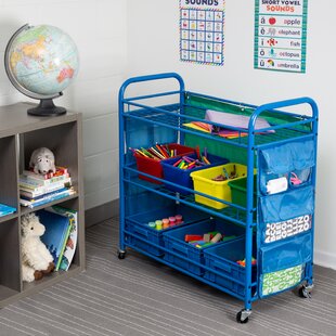 Classroom Chart Stand with Storage Bins