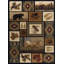 Tapis brun et beige de style Sud-Ouest-16344784