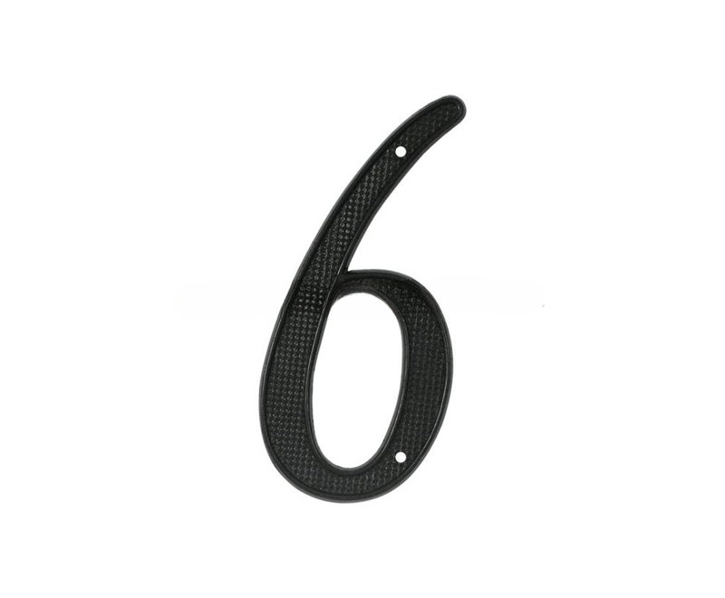 Deltana RNZ4-6 4" Numbers Zinc Die-Cast, Black