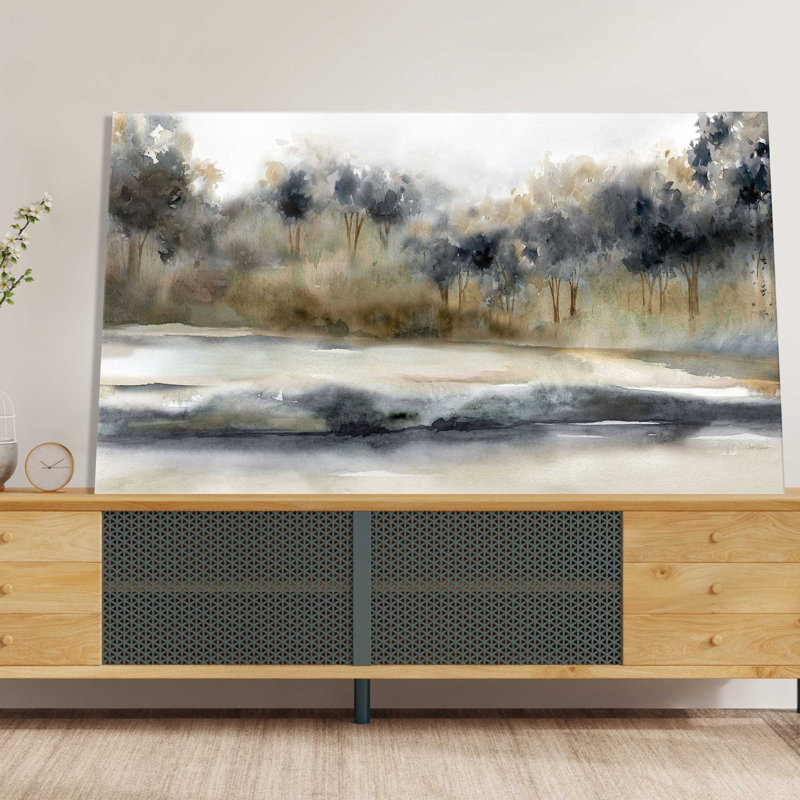 Silent River - Peinture, L 72 po x H 42 po, Toile tendue