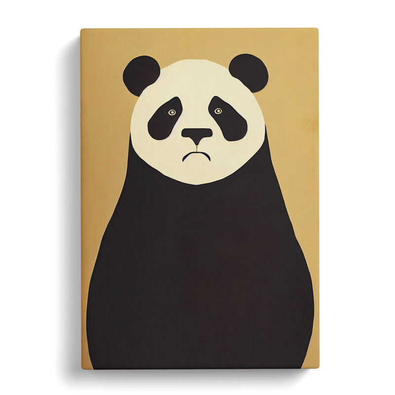 Simple Panda Vol.1 - Wrapped Canvas Print, 50cm H x 35cm W x 3cm D