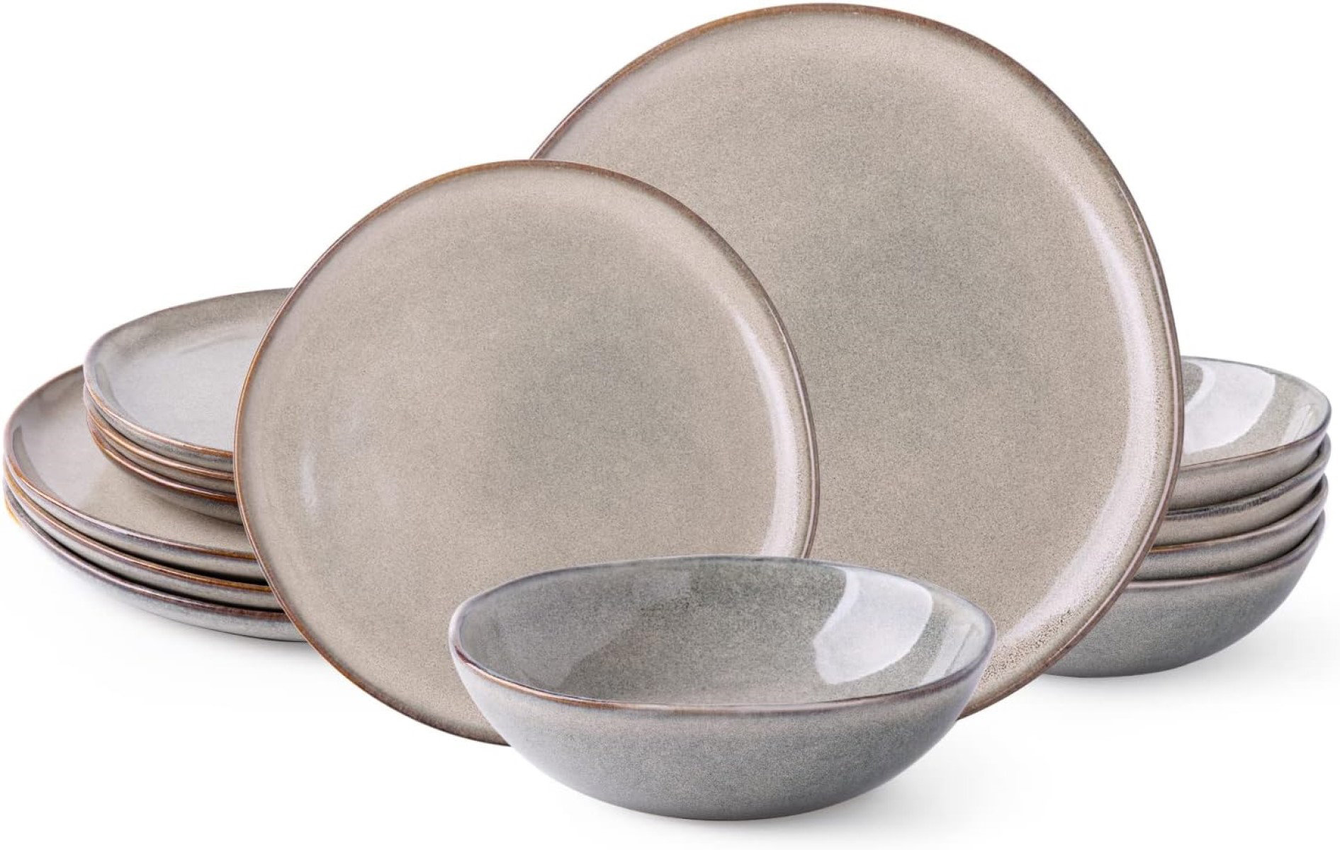 Orren Ellis Aaiza Ceramic Dinnerware Sets Handmade Reactive Glaze ...