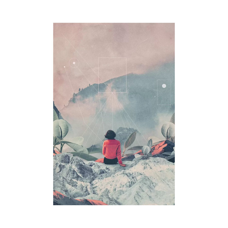 «Lost in the 17Th Dimension» par Frank Moth, reproduction d'art graphique sur toile tendue, H 26 po x l 18 po x 1,5 po