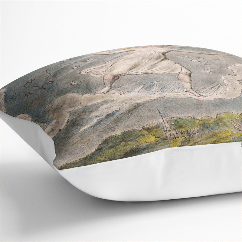 The Wandering Moon Scatter Cushion with Filling, White, 40cm H x 40cm W x 15cm D