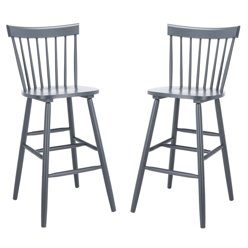 Tabouret de bar et de comptoir en bois massif Stacee, Tabouret de bar (siège d'une hauteur de 29 po), Jardin vert