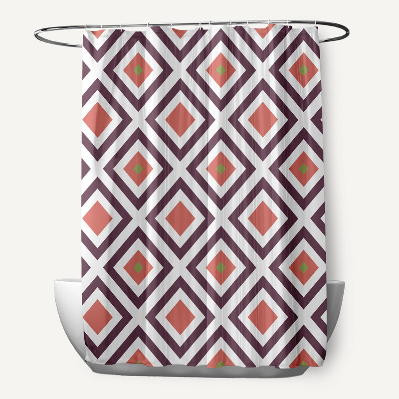 Joshi Floral Shower Curtain, Purple/Coral