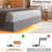 Bed Frame with Storage Headboard, LED Lights and Charging Ports-1000243758-1000243752