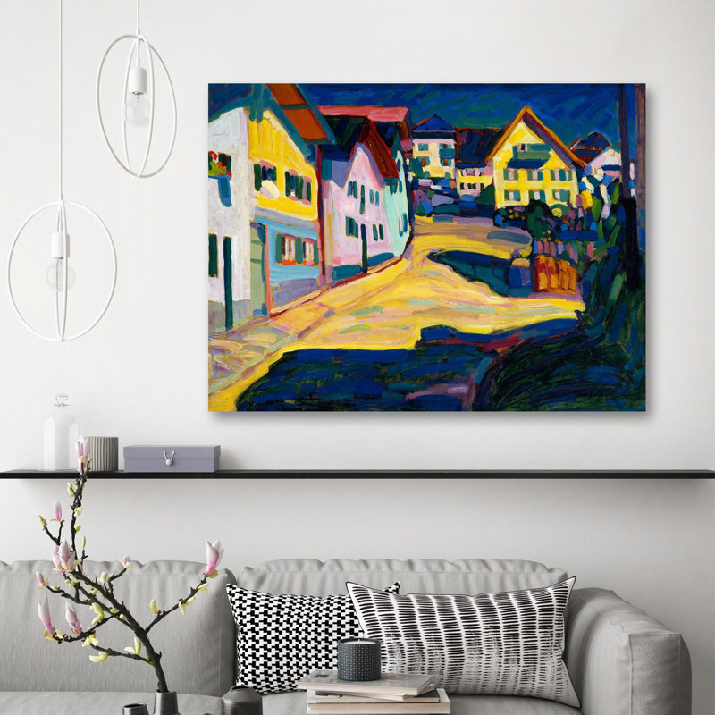 Murnau Burggrabenstrasse by Wassily Kandinsky - 1 Piece Wrapped Canvas Painting, 90cm H x 120cm W x 4cm D