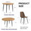 Table And Chair Set.modern Extendable Mdf Dining Table.paired With 6 Chairs With Soft Suede Cushions And Black Metal Legs.