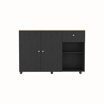 Versatile Kitchen Island Cart with Abundant Storage and Mobility Options