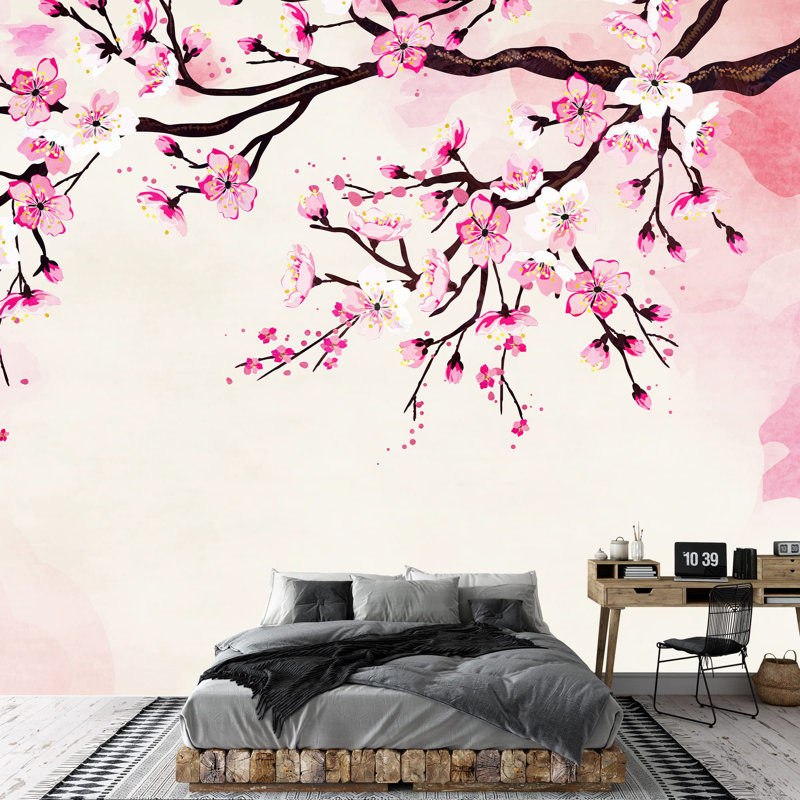 Murale florale, L 100 po x l 144 po