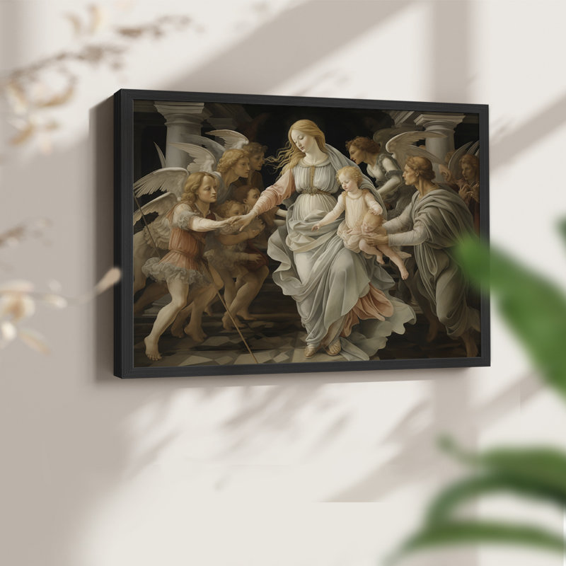 Angels From Above-Lxxxv - Reproduction encadrée - Restickable, H 8 po x l 10 po, Cadre noir