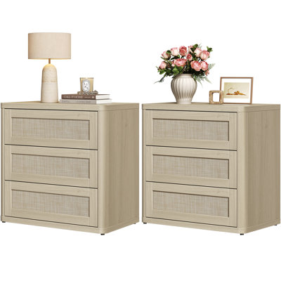Table de chevet 3 tiroirs Consiglia Boho