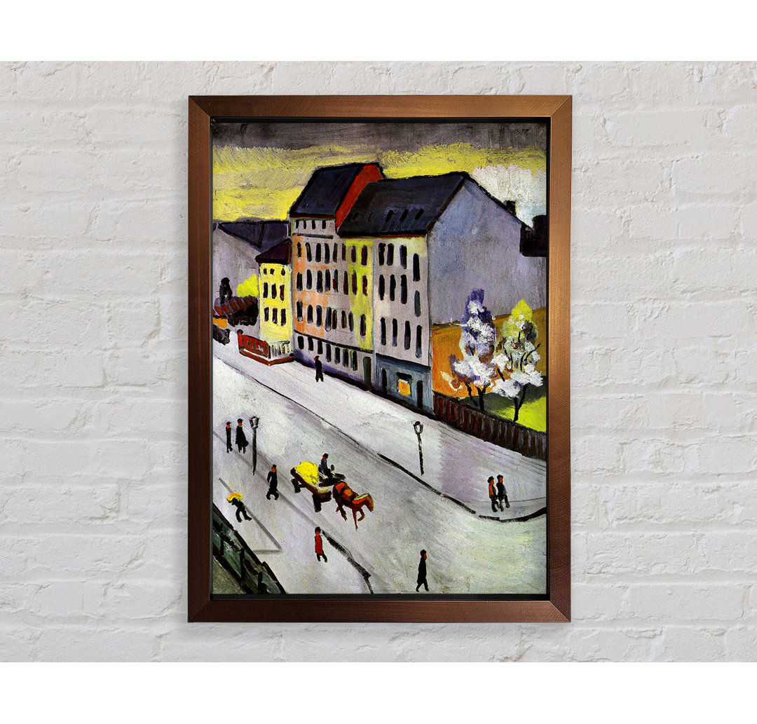 Street In Gray von August Macke - Einzelne Bilderrahmen Kunstdrucke