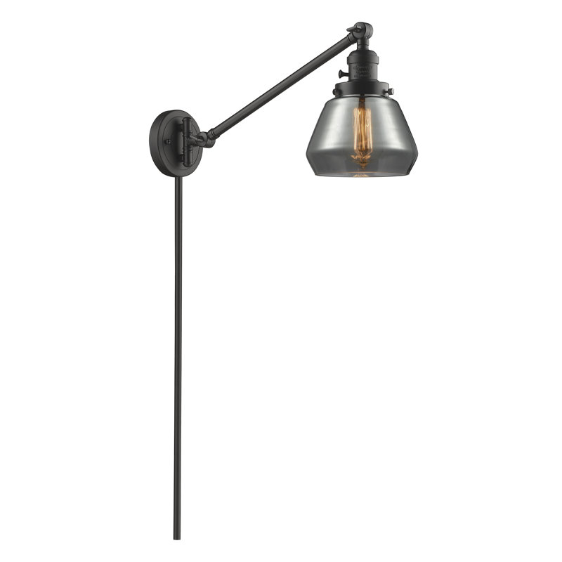 Bras pivotant à 1 lumière à intensité variable Rivka, Plaqué couleur fumée, Bronze huilé, DEL