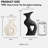 Black And White Vase Heart-Shaped Ceramic Vase