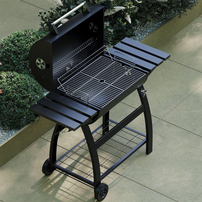 Charles Bentley 128cm W Barrel Charcoal Grill
