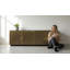79in Large Brass Cabinet with Marble Top