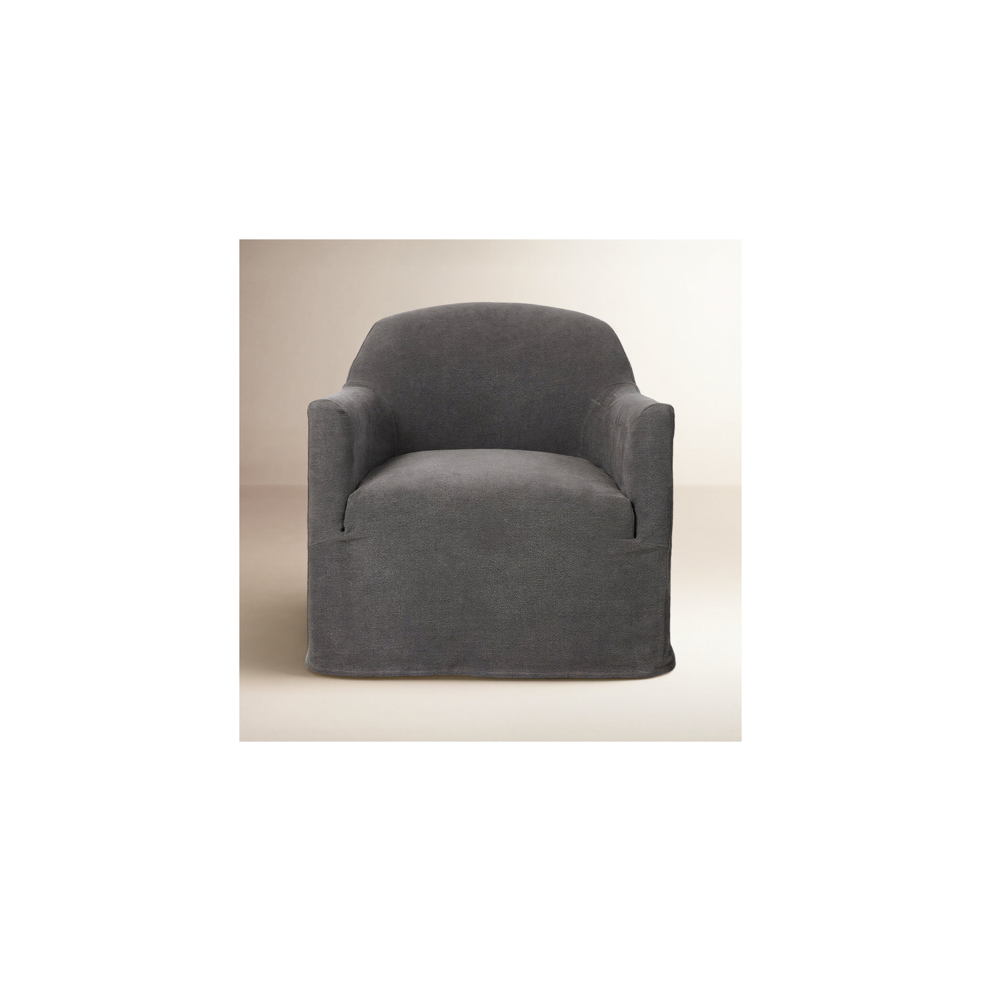 Lowell Swivel Chair, Blue Linen