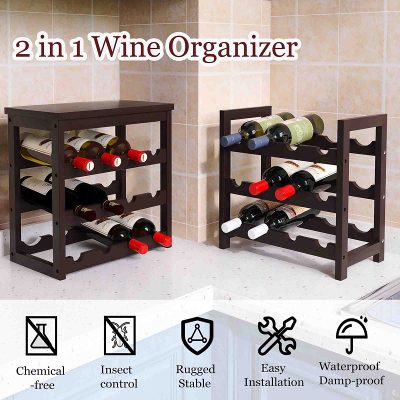 Carrena Wine Bottle Rack, Brown