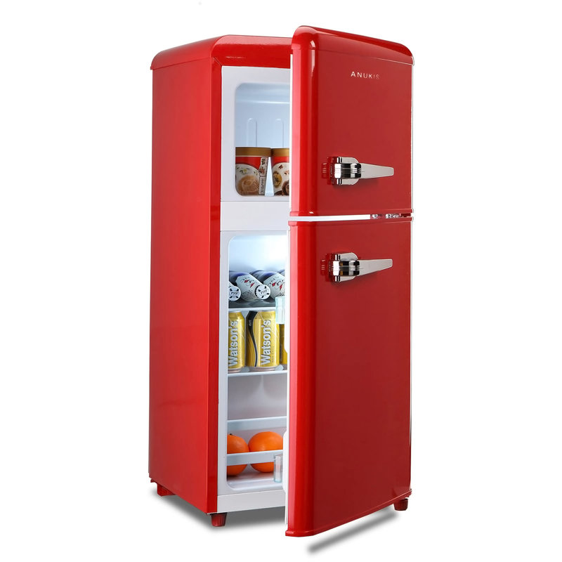 3.5Cu.Ft Compact Refrigerator Mini Fridge With Freezer, Small Refrigerator With 2 Door, 7 Level Thermostat Removable Shelves For Kitchen, Dorm, Apartment, Bar, Office