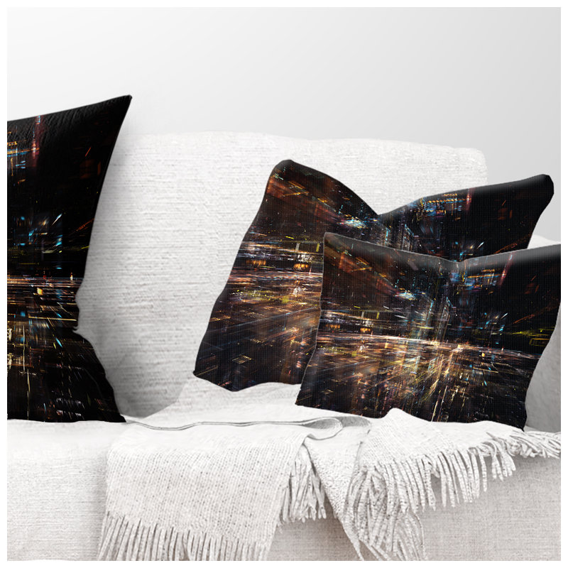 Coussin Glow of Technology - imprimé abstrait