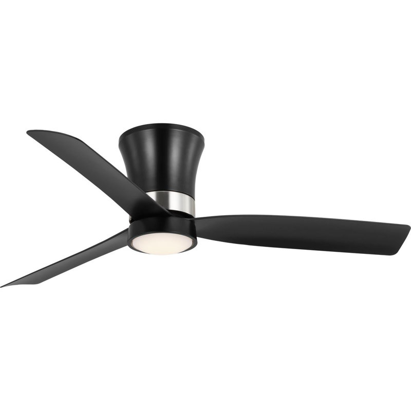 52-in Three-Blade Modern Ceiling Fan, Matte Black