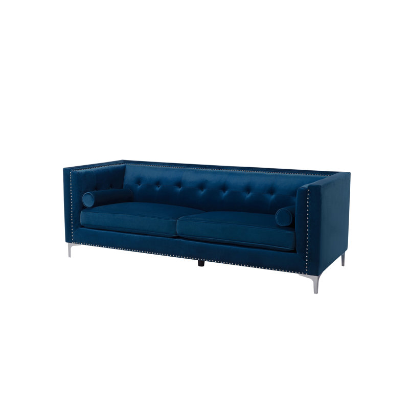 Nico 3 Seater Chesterfield Sofa, Navy Blue