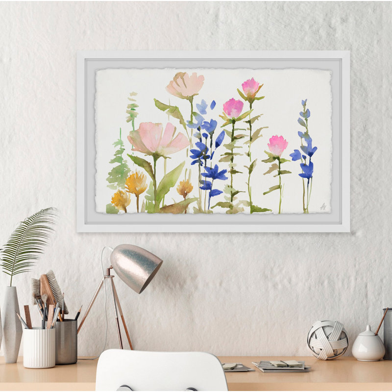 Spring Spell by Marmont Hill - Single Picture Frame Painting, 30 cm H x 20 cm W x 4 cm D, White Framed with Deckled Edges