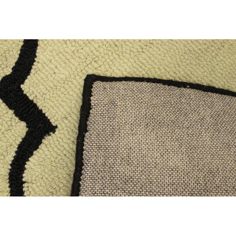 Tapis moderne touffeté à la main à motif de treillis Jatavis 5 pi x 8 pi multicolore