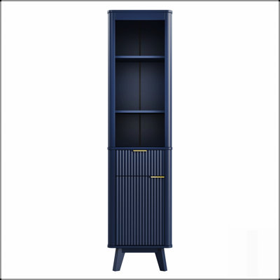Armoire de rangement pour salle de bain de 68 pouces de hauteur avec tablettes réglables, tiroir et porte pour une utilisation efficace de l'espace