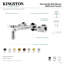 Robinet de salle de bain mural 3 trous Kingston Brass Whitaker-50761175