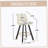 Set of 2,Back pull point design, velvet material, 360 degree rotation, back pull loop detachable design, rivet decoration, square foot wooden bar chair-1688597465