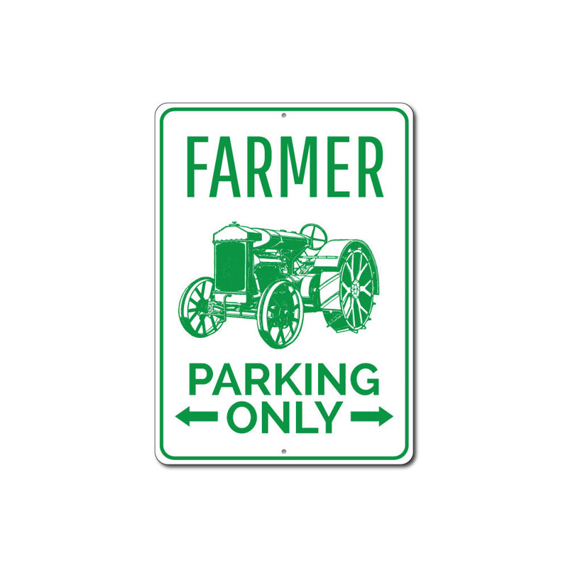 Enseigne en aluminium Farmer, H 18 po x l 12 po x P 0,06 po